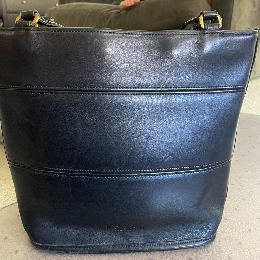 Vintage COACH leather tote / Black